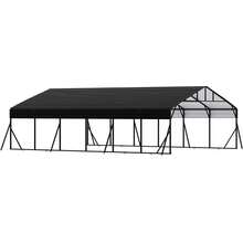 Dragonpad 20 X 30 FT Metal Carport With Galvanized Steel Roof, Heavy Duty Metal Roof Carport With Enhanced Base, Tall MetalCarport Kits Garage For Tractors, Trucks, Boats, Cars - Dark Grey - View 1