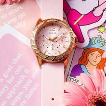 Guess Sparkling W1096L5 Casual Stylish Women's Silicone Strap Quartz Watch Black Round Dial Bezal With Crystals Fashion Lady's Watch Suitable For Daily Party Outdoor Wear Ideal Gift For Women