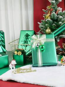 1 rollo - Papel de regalo de unicolor mate, papel de color verde sólido navideño, rollo de papel de regalo con textura metálica. Papel de regalo adecuado para bodas, San Valentín, cumpleaños, Navidad, ramos DIY, papel de regalo navideño con textura metálica, papel decorativo de elementos navideños DIY para accesorios, patrones de unicolor, papel de regalo mate, Halloween, decoración de Acción de Gracias, otoño, invierno, graduación, 17 in x 118 in