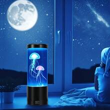 1pcs - TyuteRGB Color Changing Jellyfish LED Light, Fish Tank Decoration, Realistic Jellyfish Design, Suitable For Home/Office Desktop, Children's Decorative Gift, Jellyfish Ornament, Table Lamp, Durable Lamp, Creative Decoration, Creative Decoration - 彩色光 - 查看 5