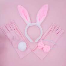 New Hot-Selling Fashion Versatile Sexy Cute Rabbit Ears Plush Headband/Gloves/Bowtie/Tail 5-Piece Set - Suitable For Halloween, Valentine's Day, Easter, Party, Nightclub, Couples Flirting, Role Play, Performance Accessory Combination Set - Multicolor - View 10