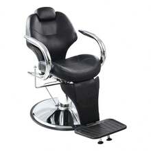 Sillon Barber Silla Barberia Estetica Hidraulico Reclinable Color Negro Forma De La Base Redonda - Negro - Ver 6