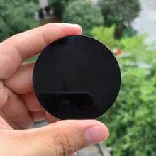 1Set Polishing Crystal Black Obsidian Divination Mirror Scrying Crystal Ornament Reiki Healing Gemstone Quartz Stone Plates Gorgeous Black Mirrors Yoga Meditation - Black - View 10