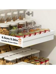 Vassoio estraibile senza foratura - Ripiano scorrevole resistente, organizer salvaspazio per armadi, bagno, sotto il lavello, armadio - Compatibile con ante e cassetti dei mobili, design compatto, costruzione durevole, essenziale per gli abitanti di appartamenti