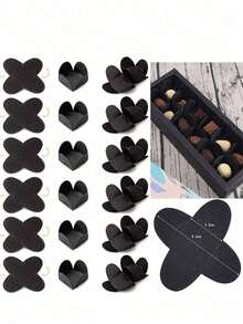 巧克力纸包装、巧克力/糖果托、花形折叠纸包装、纸杯蛋糕衬垫、松露包装、巧克力杯衬垫、糖果甜点杯、松饼、情人节、婚礼派对、生日派对 - 彩色 - 查看 16