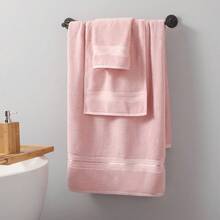 1pc Bath Towel/Hand Towel/Face Towel & 3pcs Set (Bath Towel + Hand Towel + Face Towel), Satin Thickened Absorbent Non-Shedding Bathroom Towels, Soft & Skin-Friendly For Face & Body Shower Towels For Beauty Salon, Hotel Sports,Home Essentials, Towel, Skin Care Bath Towel Sheet