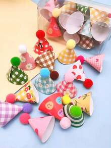 15 Stück Mini Geburtstags Party Hüte, sortiert, DIY Montage erforderlich, bunte Mini kleine Party Hüte für Plüschtiere, Papier Kegel, kleine Geburtstags Hüte Spiel Accessoires, geeignet für Heim Dekoration, Geburtstags Dekoration, Weihnachten, Weihnachtsdekoration, Weihnachts Heim Dekoration, Weihnachtsgeschenke, Geburtstags Accessoires, Winterraumdekoration