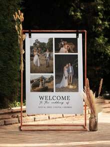 Printable Wedding Welcome Sign Template (With Image), Welcome To Our Love Story Wedding Day Welcome Sign, Newlyweds Wedding Reception Poster - Multicolor - View 3