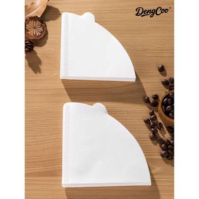 Dengcoo 40/100/200pcs Coffee Filter, V-Shaped Coffee Filter Paper, Coffee Paper Filter, Disposable Coffee Tea Filters For Pour Over And Drip Coffee Maker