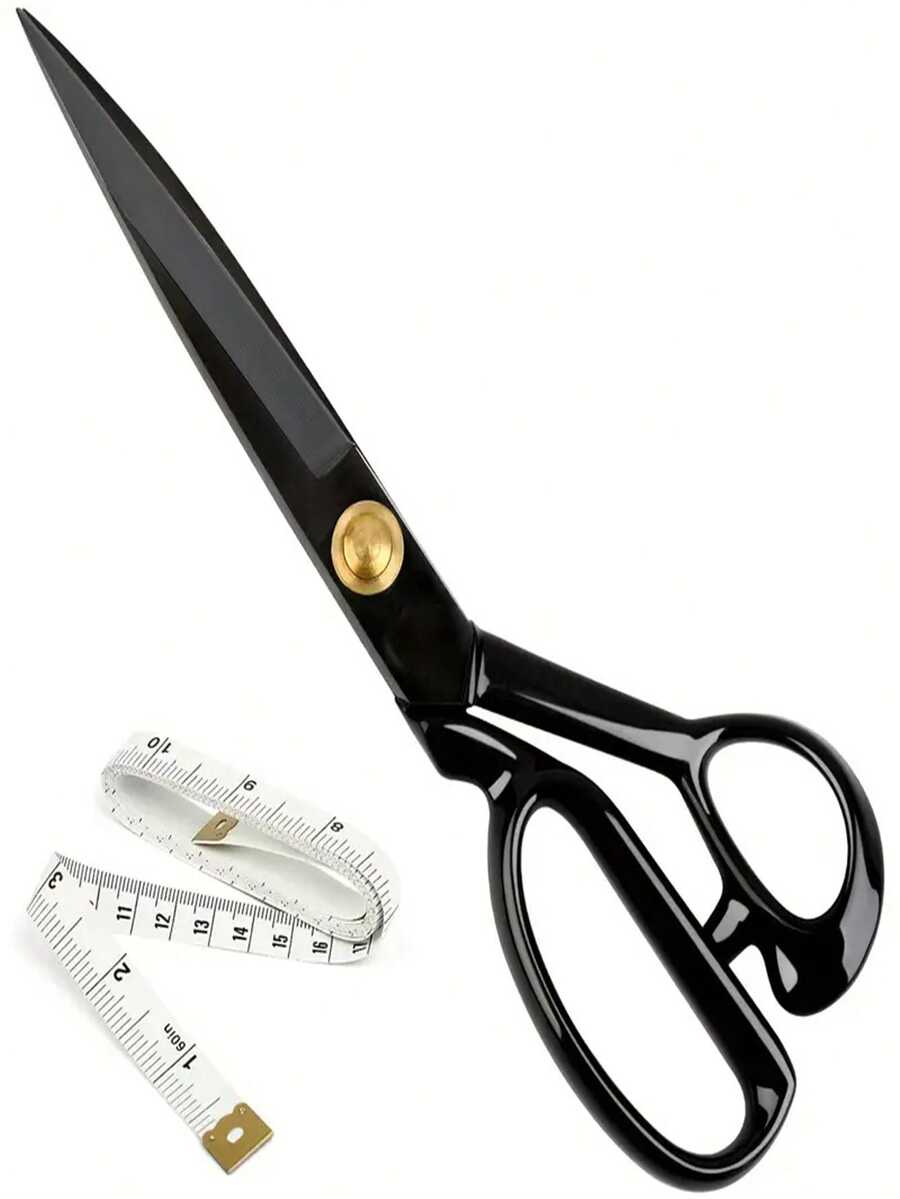 Kéo may công nghiệp 10 inch - Lưỡi thép, dùng cho vải, da và đồ thủ công - Tay cầm tiện dụng, dùng để may vá, cắt tỉa và sử dụng trong văn phòng - Quà tặng Giáng sinh và Halloween, Phụ kiện đồ dùng may vá, Dụng cụ may vá, Dụng cụ may vá khác, Kéo lưỡi đen - màu đen - Xem 1
