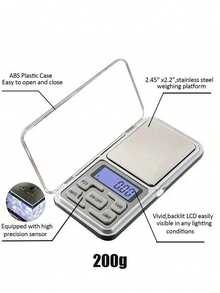 1pc Mini Jewelry Scale, Kitchen Scale, Removable Lid, With Unit Conversion Function, 200G Digital Jewelry Scale, Portable Pocket Scale G Oz, LCD Display, Food Scale, Gold Scale. Battery Not Included [ New Year ]
