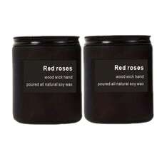 Matte Black Large Candle, Lavender/Sandalwood/Cedar/Jasmine/Red Rose Scented Soy Wax Candle, Unscented Frosted Glass Jar, Ideal Gift For Men & Women, Suitable For Dining Room, Bedroom, Bathroom, Study, Christmas, Thanksgiving, Christmas Eve, Mother's Day, Birthday