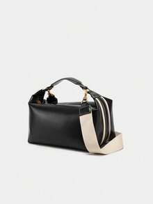 Dedoo Z Damen Tasche 2025 Frühling Neu Retro Seitenstreifen Gürtel Dekoration Lässige Schulter Handtasche Umhängetasche, ohne Geschenkverpackung.