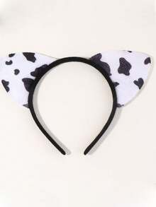 3-Piece Set: Cat Ear Headband, Leopard Print Headband, Leopard Print Cat Ear (Steamed Cat Ear Shaped Bread) Headband, Cartoon Ear Dance Festival Headband, Hair Clip, Princess Headband, Sparkly Earring Bow Headband, Castle, Clock Headband, Suitable For Party Performances, Photo Props, Amusement Park Decoration Headband, Headband, Head Ornament.