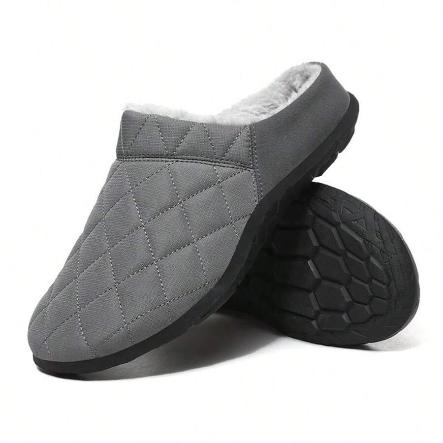 Men's Winter Thermal Lined Slip-On House Slippers
