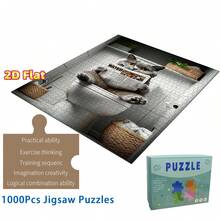 1 Caja (1000 piezas) Rompecabezas plano 2D para adultos con gatos British Shorthair leyendo, que mejora la coordinación mano-ojo, regalo educativo para Halloween, Acción de Gracias, Navidad, Año Nuevo, Día de San Valentín, para mayores de 14 años, juego de rompecabezas avanzado para adultos