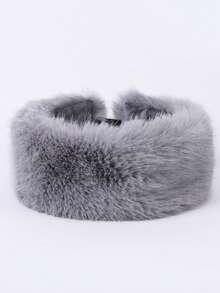 Classic New Solid Color Faux Fur Thick Fur Headband, Headwrap, Earwarmer, Headband For Autumn/Winter Fall