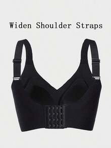 2 piezas Sujetador sin costuras para mujer con relleno extraíble, cómodo y casual, con efecto de elevación, negro, ajustable - Negro+Marrón - Ver 7