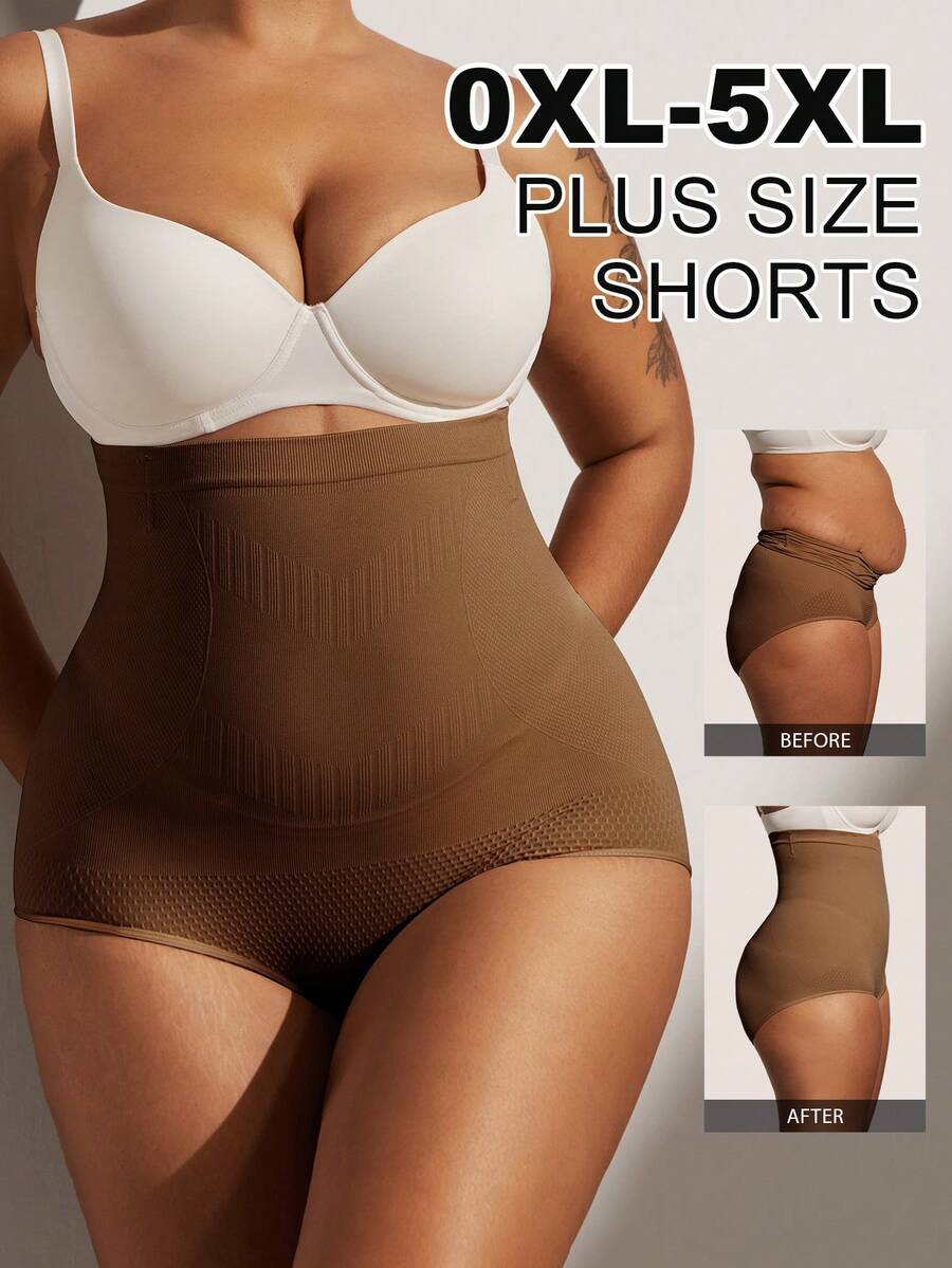 1 chiếc quần định hình eo co giãn cao chống cuộn dành cho nữ, quần định hình bụng phẳng không đường may nâng mông cỡ lớn.