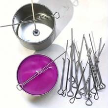 DIY Multifunctional One-Word Wick Clip Candle Wick, Centering Stabilizer Wax Wick Holder, Candle Making Essential Carbon Steel Wick, Candle Making Accessories, Candle Wick Holder For Candle Making Metal Wick Centering Tool - Multicolor - View 2