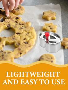 1 Stück klassische Keksformen, Keksform, Handpresse Keksformen, Edelstahl Keksformen, Brotschneidemaschinen, Gemüseschneidformen, Obstschneidemaschinen, Tortendekoration, Backzubehör, Küchenutensilien, zum Herstellen von schönen Keksen, Brot, Kuchen, Pfannkuchen, Schinken, Käse