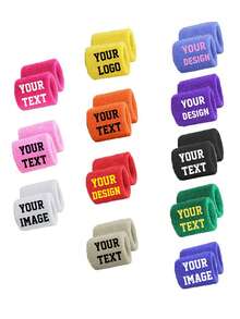 Customizable Sports Wristbands For Men And Women - Moisture-Wicking Wristbands With Customizable Patterns And Names For Tennis, Basketball, Running, Yoga, Fitness, And Exercise - Multicolor - View 8