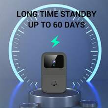 Intelligent Wireless Video Doorbell, Intelligent App Video Doorbell With Video Calling And Voice Changing Function, Free Cloud Storage, No Battery (3 No. 5 Batteries Need To Be Purchased By Yourself), Voice Conversion Function To Protect Your Privacy And Security - màu đen - Xem 2