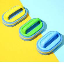 Triple-Thickness Design Special Fiber Brush Handle Cleaning Brush Sponge - Thickened Kitchen Scrubber For Pots, Dishes, And Stain Removal