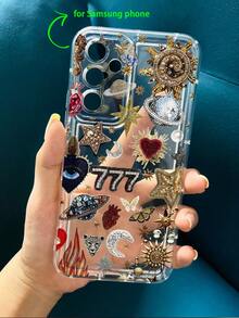 珠宝般的抽象太阳图案液体硅胶手机壳全身保护防震防摔 TPU 软橡胶外壳兼容 13/11/17/16/14/15/15pro/15 Plus/15 Promax/7plus/8plus/X/Xs Max/Xr/11pro/12pro/13pro/14pro/12mini/13mini/11promax