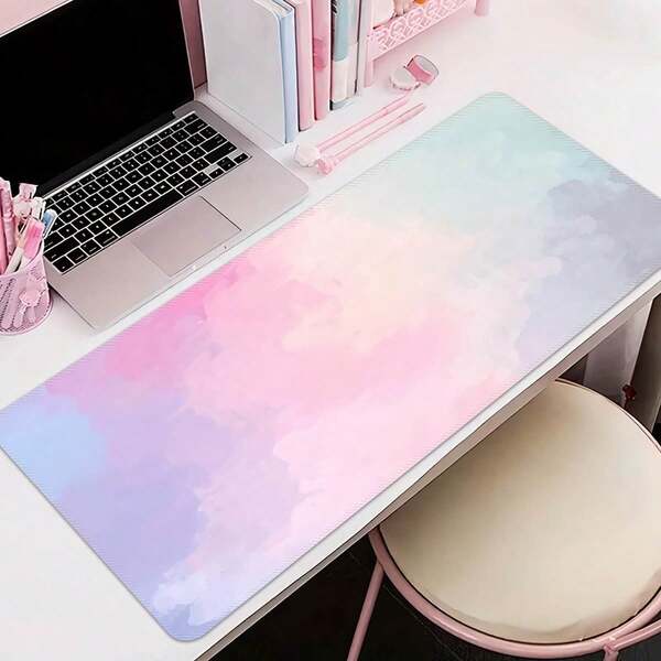Alfombrilla de ratón extra grande y colorida, alfombrilla de escritorio para juegos, alfombrilla grande para teclado, lavable, con base de goma antideslizante, borde cosido, alfombrilla de regalo, protector de escritorio, almohadilla de estudio, disponible en múltiples tamaños, alfombrilla para teclado de computadora, almohadilla para portátil