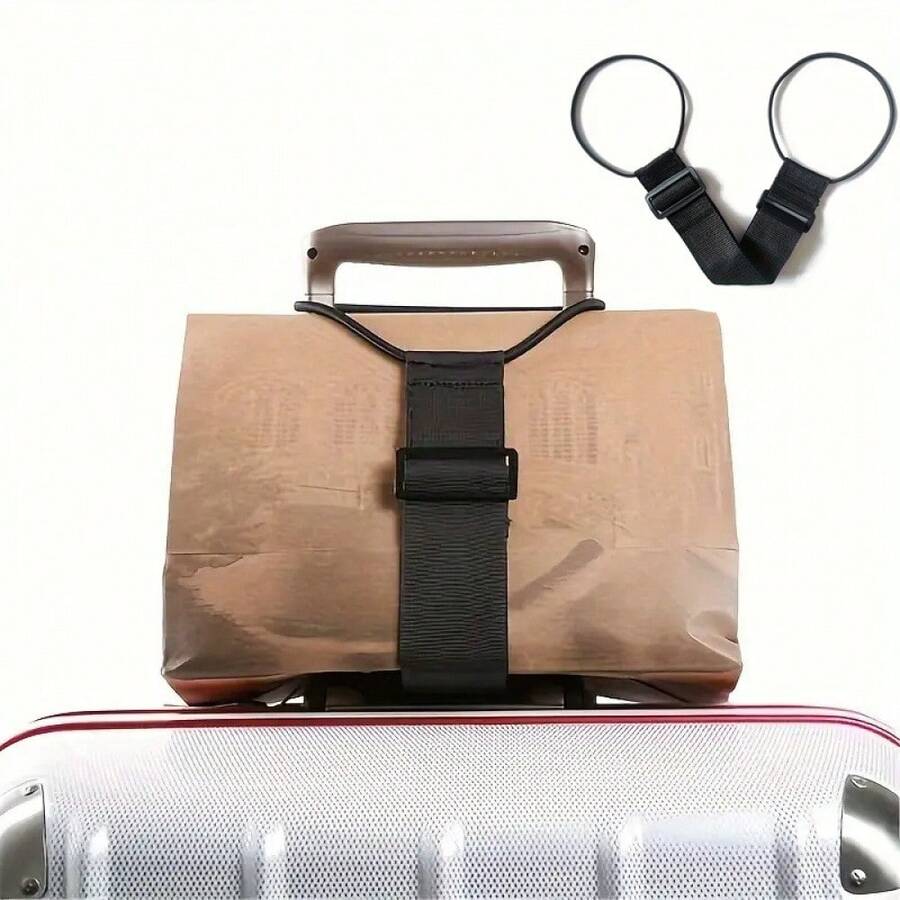 1pc Adjustable Compression Strap, Portable Luggage Packing Belt, Elastic Travel Bag Fixing Strap, Travel Accessory