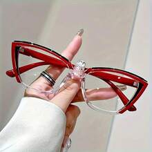 Fashionable Cat's Eye Reading Glasses, Unique Color Block Design| Elegant Retro Style| Women's Luxury Choice| Optional Equal Validity Is 1.0 To 4.0 - 黃色的 - 查看 10