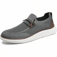 Mens Slip On Loafers Boat Shoes Non Slip Walking Shoes Running Shoes Fashion Sneakers For Men Comfort Lightweight Breathable Casual Office Shoes-20256688 - 深灰色 - 查看 1