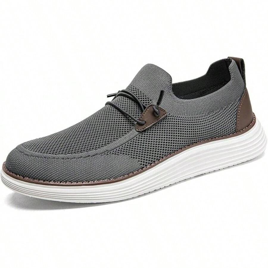 Mens Slip On Loafers Boat Shoes Non Slip Walking Shoes Running Shoes Fashion Sneakers For Men Comfort Lightweight Breathable Casual Office Shoes-20256688 - 深灰色 - 查看 1