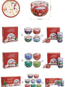 4pcs/8pcs Scented Candle Christmas Set, Smoke-Free, Elegant Romantic Candle, Suitable For Family, Church, Seasonal Celebrations, Also Very Suitable For Christmas Use, As A Gift To Relatives And Friends. Home Decor Christmas Decorations Room Decor, Christmas Gifts - Multicolor - View 2