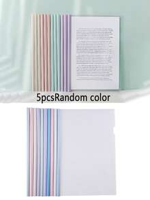 40pcs/30pcs/20pcs/10pcs/5pcs Retractable A4 Clear File Folder, Pull Rod Clip, Muted Color Water Drop Rod, Minimalist Document Folder, Resume Binder, High Capacity, Student Test Paper Clip, Expandable Document Organizer, Pastel Transparent Loose Leaf Binder, Mixed Color, Music Score Clip, School Certificate Holder, Open-Top Document Bag, Back To School Gift, Graduation Gift, Random Color - Multicolor - View 10