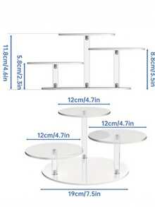 Klarer Acryl Ausstellungsständer für botanische Sammlungen, mehrstufiges Präsentationsregal für Figuren, Sammlerstücke und Raumdekoration, Parfümständer, Tischpflanzenständer