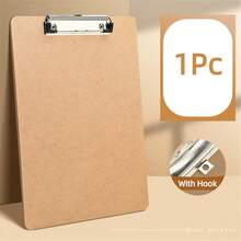 1 件木质剪贴板，信纸尺寸硬纸板剪贴板 8.5x11 适用于教室，A4 标准尺寸 8.9 英寸 X 12.4 英寸，带低调夹子，办公室和学校用品 - 棕色 - 查看 11