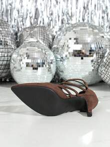 Fall/Winter Fashionable Pointed Toe Sexy Low-Cut Black Hollow-Out Versatile Back Zipper Stiletto High Heels, Elegant, Party