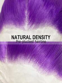 Dark Purple Straight Lace Front Wigs Human Hair For Women 13x4 HD Transparent Lace Frontal Wigs Human Hair Pre Plucked With Baby Hair 250 Density Purple Colored Bone Straight Glueless Wigs Human Hair Natural Hairline - 紫色 - 查看 2