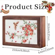 Solid Wood Jewelry Storage Box Ladies Retro Wooden Necklace Jewelry Bracelet Watch Display Box Handmade Wedding Birthday Anniversary Jewelry Collection Box - màu nâu - Xem 5