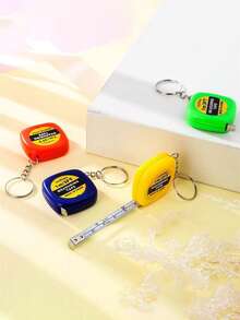 4/8/12pcs 1m/3.3ft Retractable Key Chain Tape Measure - Stainless Steel Compact Pocket Ruler With Dual Color Key Ring (Yellow/Green/Blue/Red) - Metal Tape, Suitable For DIY, Crafts, Travel - Ideal Gift, Key Chain Ruler, Mini Measuring Tape, Versatile Pocket Tape Measure, Retractable, Metric/Imperial, Construction Party Favors, Birthday Presents, Daily Use - Multicolor - View 8