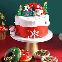 Paillettes de Noël rouges et vertes, mélange de paillettes dorées pour décorations de Noël, étoiles, gâteaux, biscuits, crème glacée - 75g