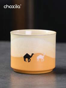 choxila 一套骆驼图案陶瓷茶杯碟，渐变色咖啡杯，80毫升浓缩咖啡杯。适合下午茶、家庭聚会、卧室、客厅、书房或咖啡馆使用。 - 駱駝茶杯 - 查看 15