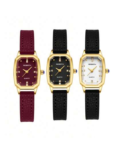 REBIRTH 1pc Retro College Quartz Wrist Watch, Wear