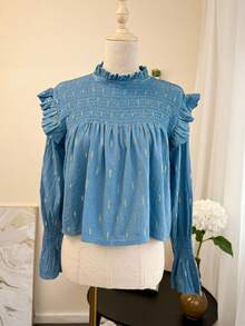 Women Tops - Dusty Blue - View 2