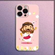 Funda de Teléfono Divertida de Caricatura de Niña Jesús Compatible con  16,15,14,13,12,11 Plus,Pro,Max,XR,XS,Plus,E,Mini Funda Transparente, Funda Compatible con  17,  17 Pro,  17 Pro Max - z7 - Ver 6