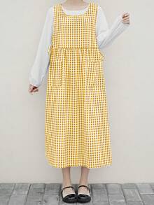 Aprons - 黃白格 - 查看 6