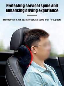 1pc Car Headrest, Car Neck Protection Pillow, Car Headrest, Cervical Pillow, Neck Cushion, Car Interior Supplies Car Pillow Car Seat Cushion