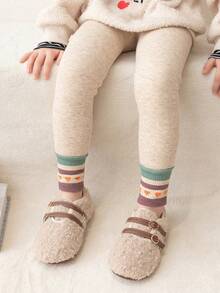 1 件女婴加厚保暖舒适打底裤，秋冬 - 彩色 - 查看 6